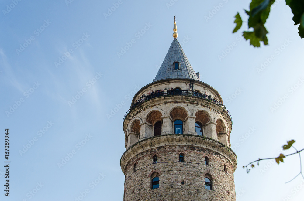 TURKEY, ISTANBUL - OCTOBER 19, 2015 Galata tower TURKEY, ISTANBUL - OCTOBER 19, 2015 Galata tower