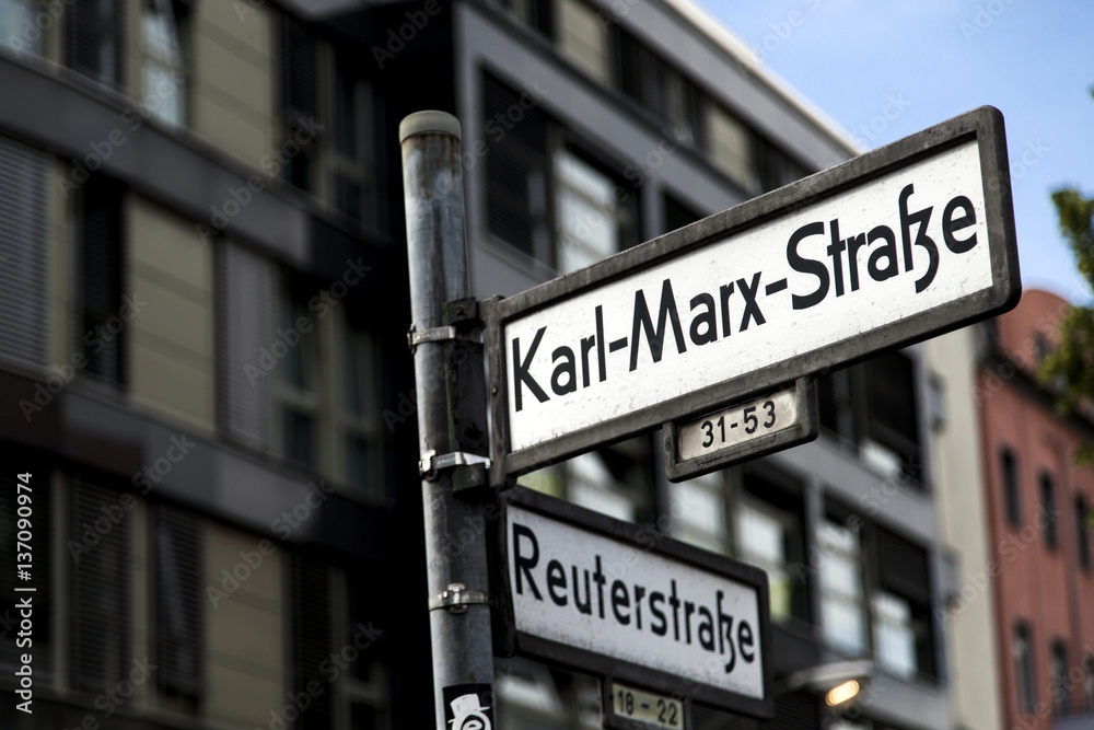 Karl-Marx Strasse Street Sign