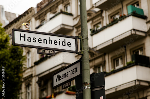 Hasenheide Berlin Street Sign © eldadcarin