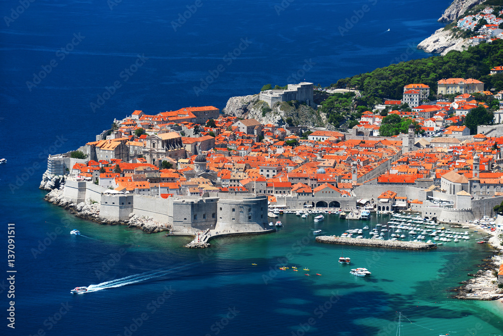 Fototapeta premium Aerial view of Dubrovnik, Croatia