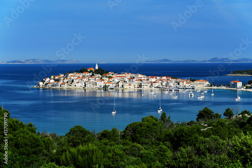 View of Primosten, Croatia. Dalmatian coast. photo