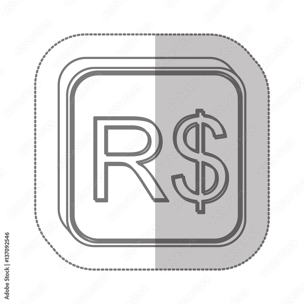 real brazil currency symbol icon image, vector illustration real brazil currency symbol icon image, vector illustration
