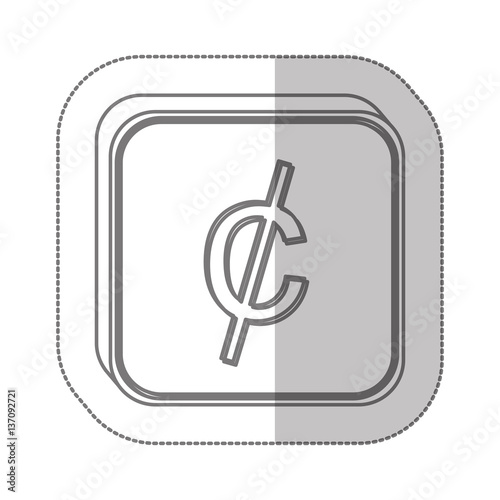 cent penny currency symbol icon image, vector illustration