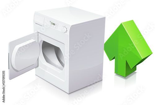 Sèche-linge à la hausse (reflet)