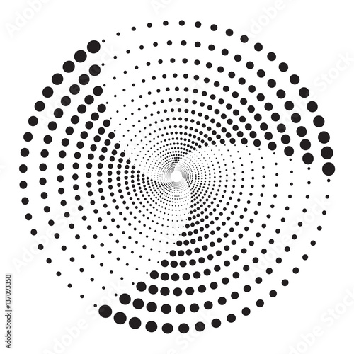 abstract dotted radial background