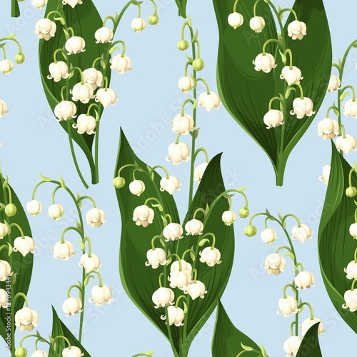 Seamless lily of the valley
