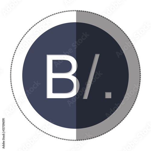Panamanian balboa currency symbol icon image, vector illustration