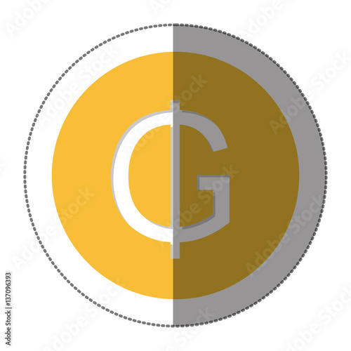 paraguayan guarani currency symbol icon, vector illustration