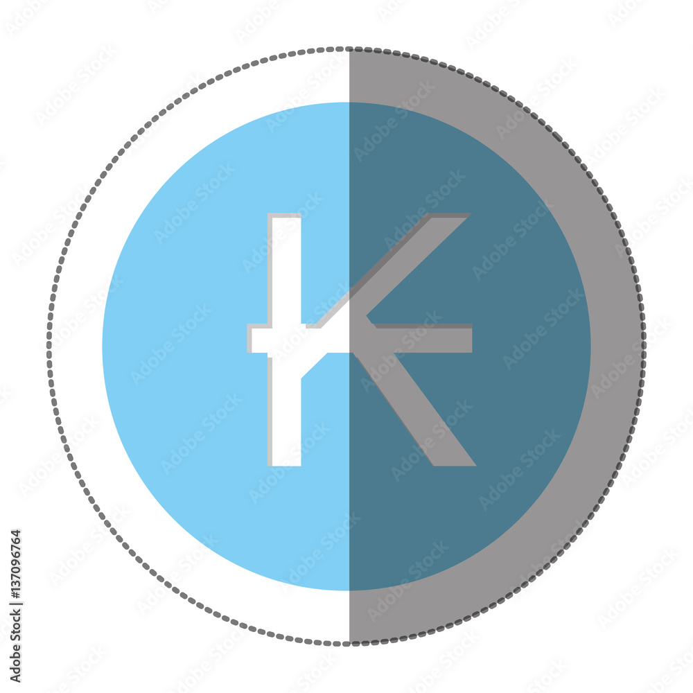 Fototapeta premium kips currency symbol icon image, vector illustration