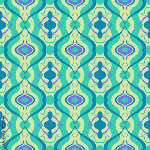 Multicolor seamless pattern with Arabic motif