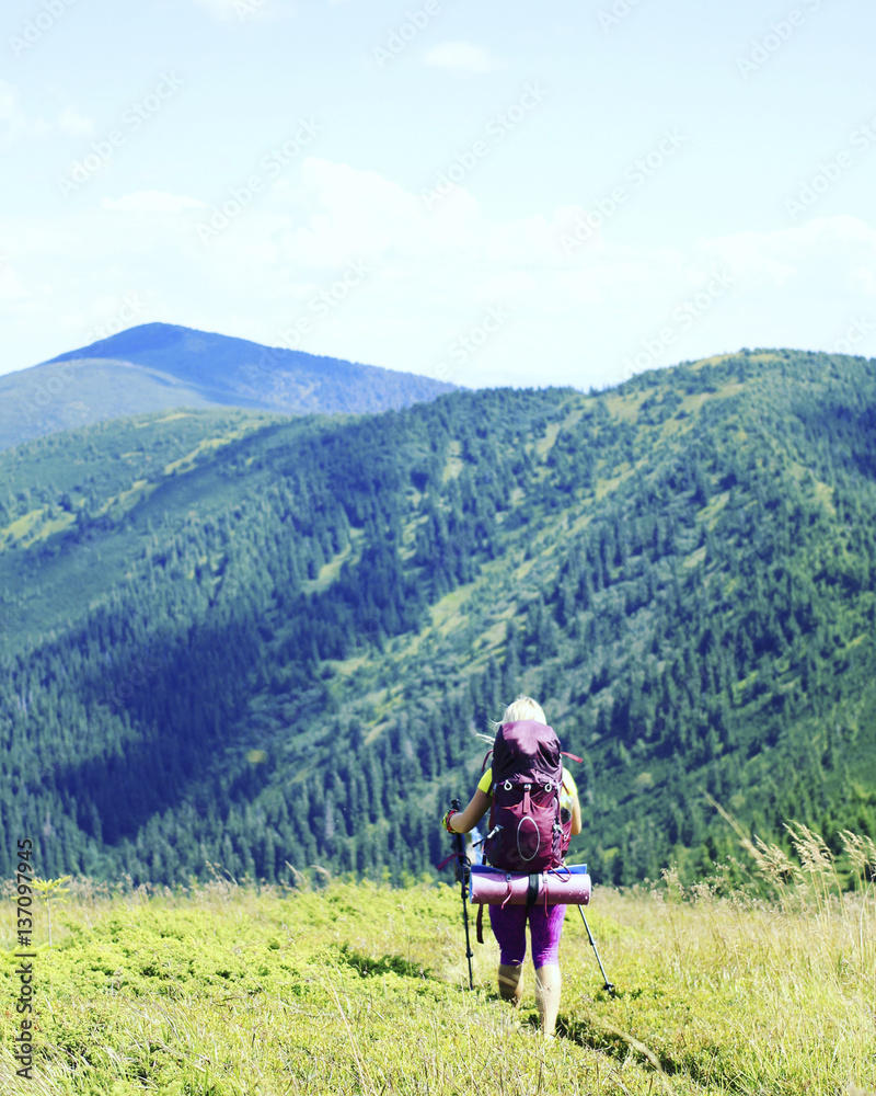 Fototapeta premium Summer hiking.