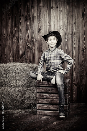 cowboy on a hay © Andrey Kiselev
