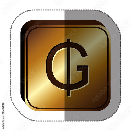 paraguayan guarani currency symbol icon, vector illustration