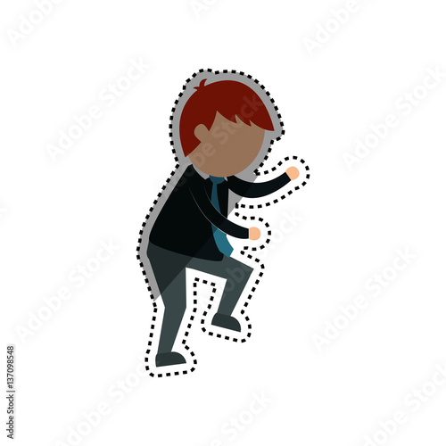 Businessman entrepreneur cartoon icon vector illustration graphic design