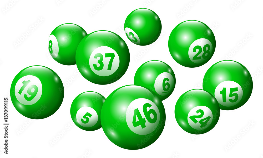 Vector Bingo / Lottery Number Balls Set - Green Vector Bingo / Lottery Number Balls Set - Green