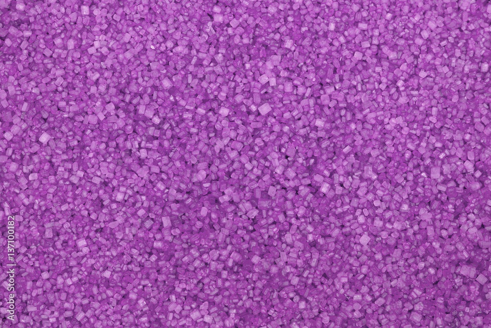 Close up of purple sugar texture