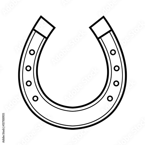Horseshoe linear illustration