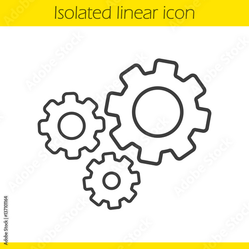 Cogwheels linear icon