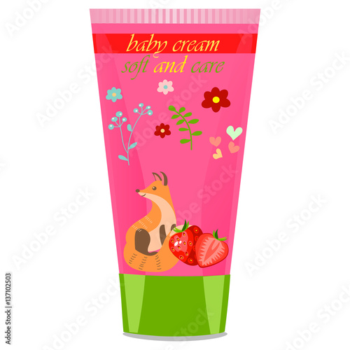 Baby cream tube with kids design