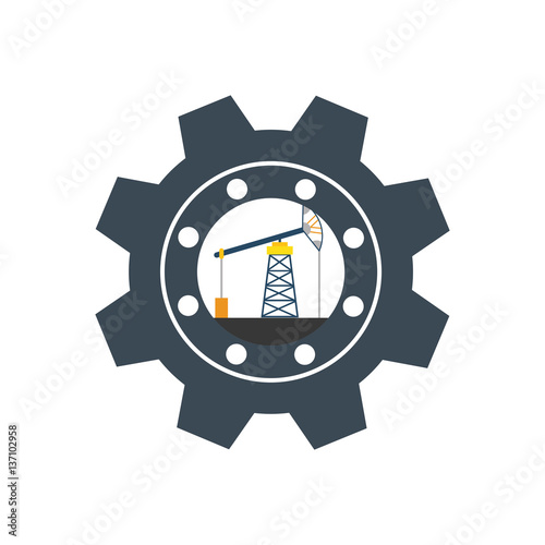 Gear industrial piece icon vector illustration graphic design