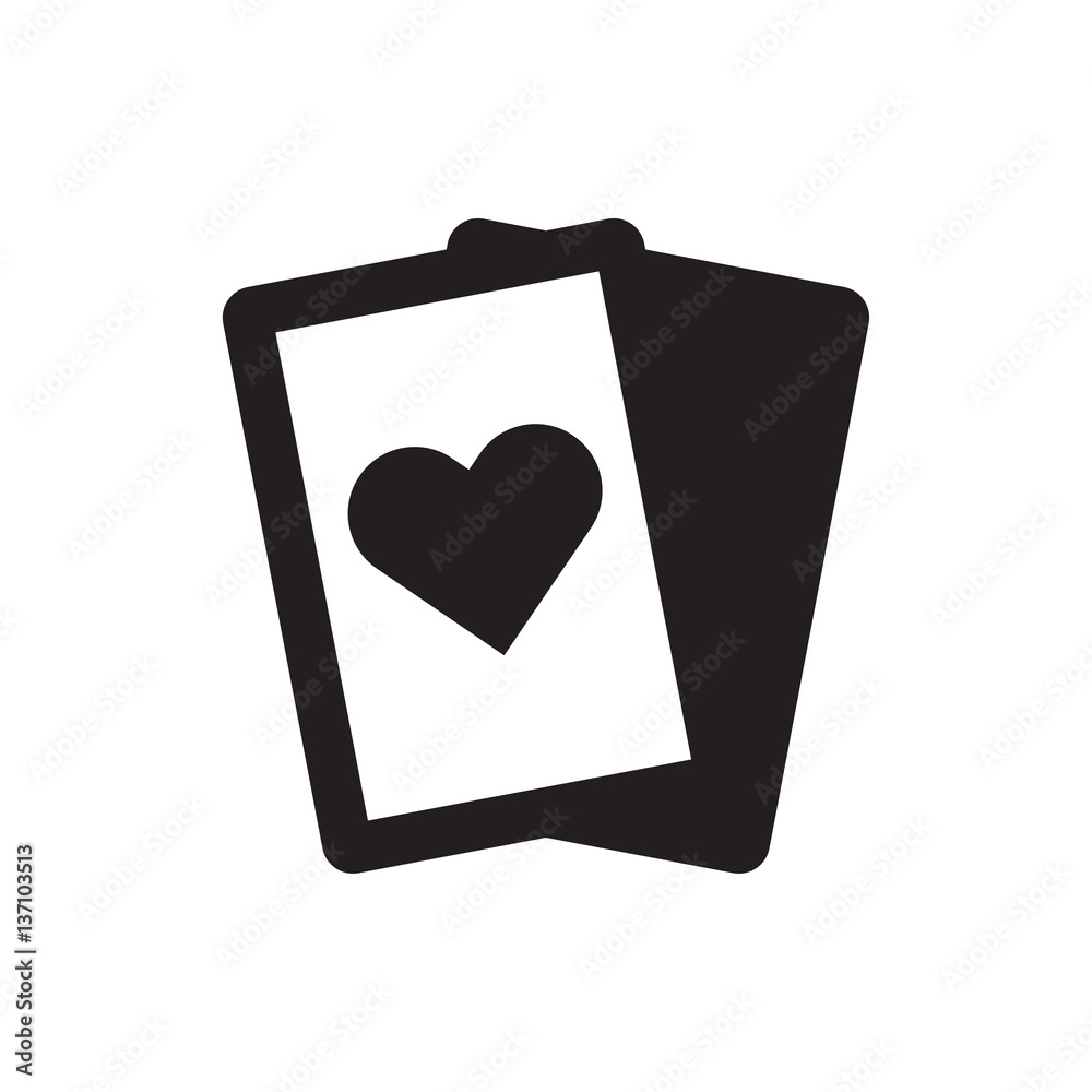 playing card icon illustration playing card icon illustration