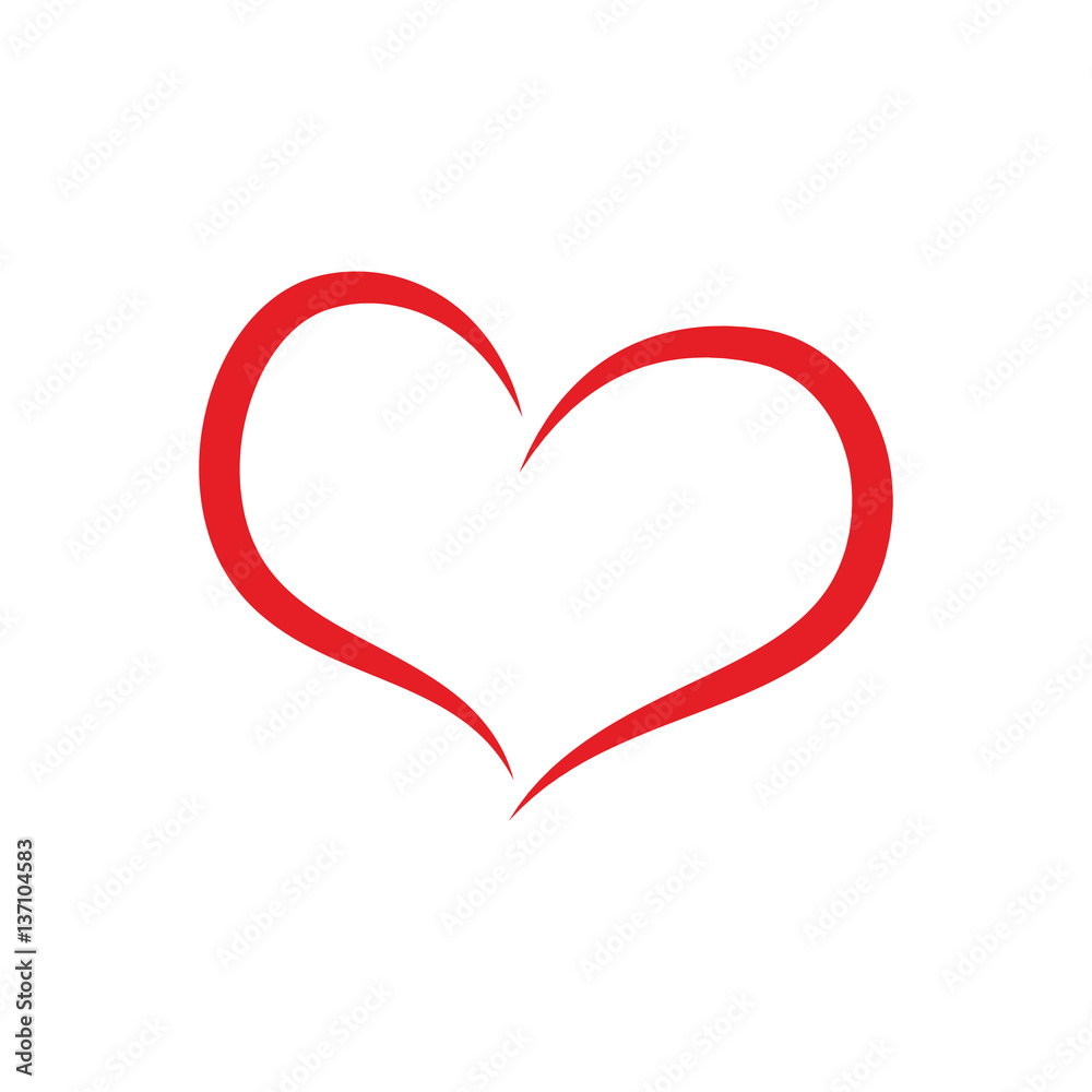 Heart and love icon vector illustration graphic design