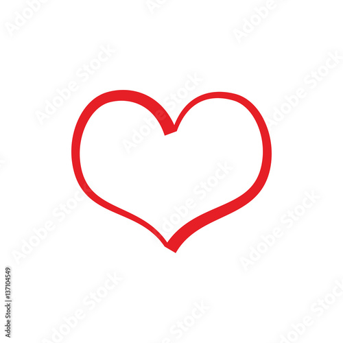 Heart and love icon vector illustration graphic design