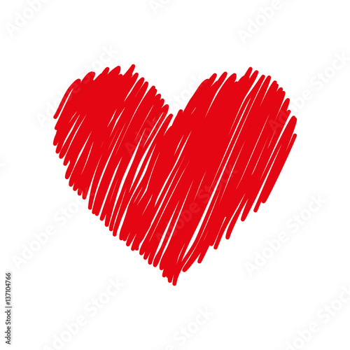 Heart and love icon vector illustration graphic design