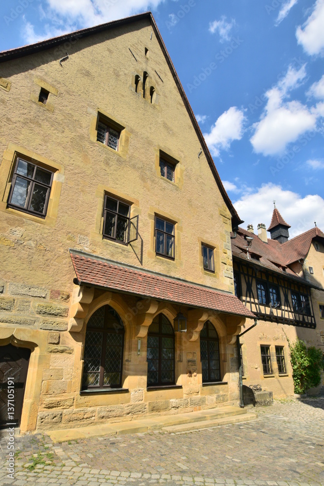 Bamberg, Germany - Detail view of the ALTENBURG castle near the historical town of Bamberg, Bavaria, region Upper Franconia, Germany