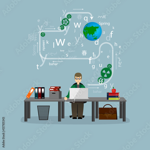 Learning a language, a polyglot. To speak in different languages.