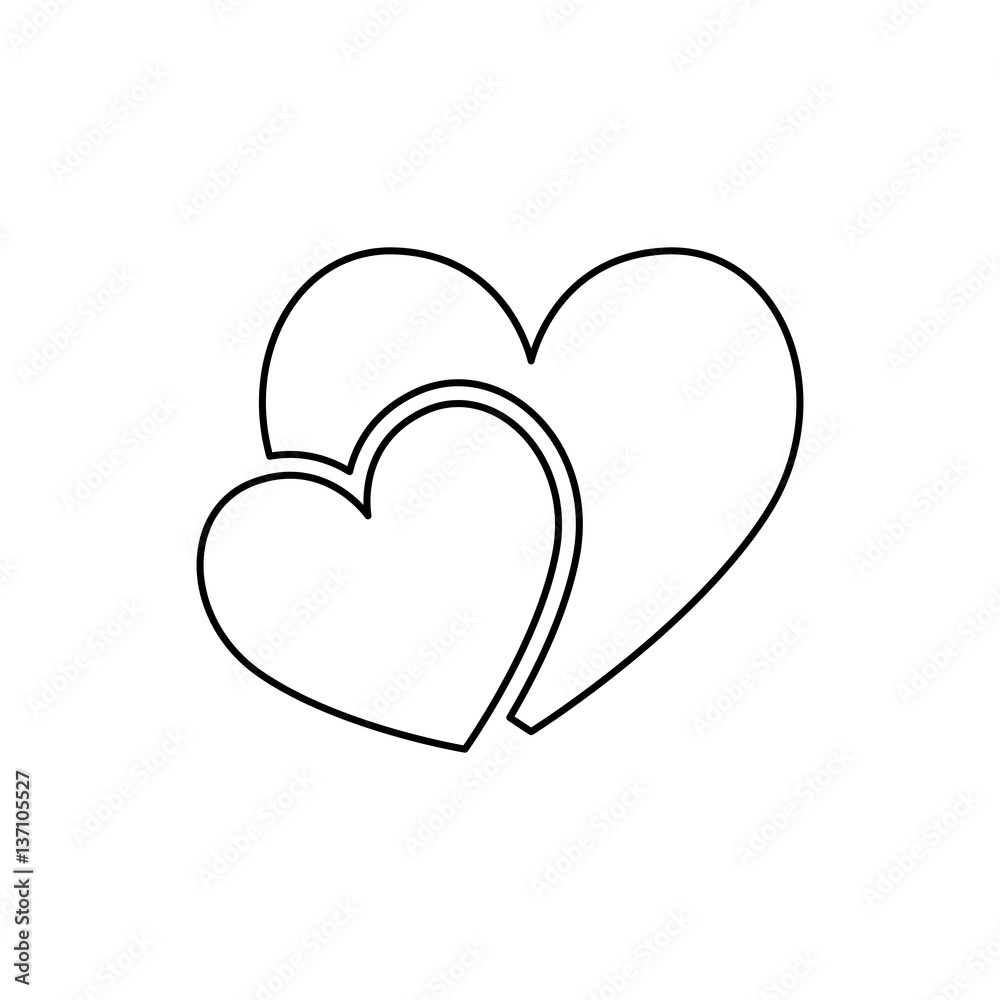 Heart and love icon vector illustration graphic design