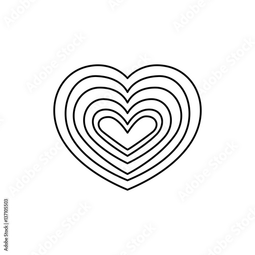 Heart and love icon vector illustration graphic design