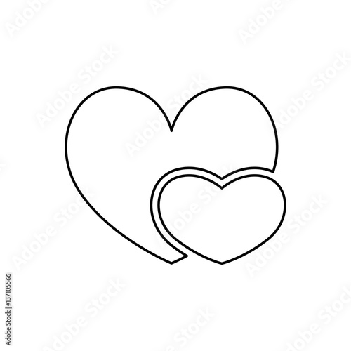 Heart and love icon vector illustration graphic design