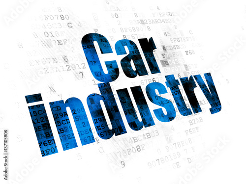 Industry concept  Car Industry on Digital background