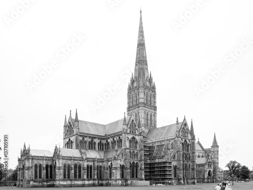 View of Salisbury Cathedral from East. Salisbury, Wiltshire, UK