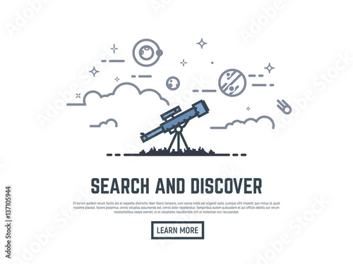 Telescope searching banner