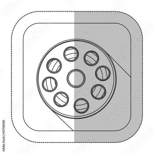 symbol short film icon image, vector illustration design