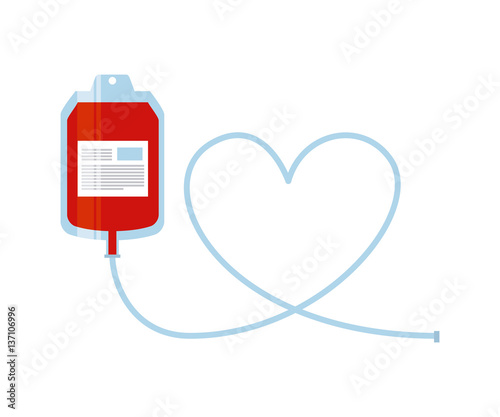 blood bag icon over white background. donate blood concept. colorful design. vector illustration