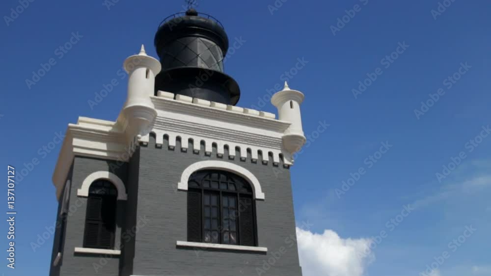 El Morro Lighthouse tower located in the Castillo San Felipe del Morro at Old San Juan. El Morro Lighthouse tower located in the Castillo San Felipe del Morro at Old San Juan.