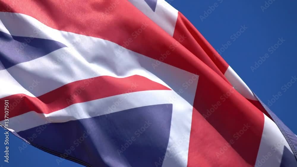 High quality video of British flag in 4K High quality video of British flag in 4K