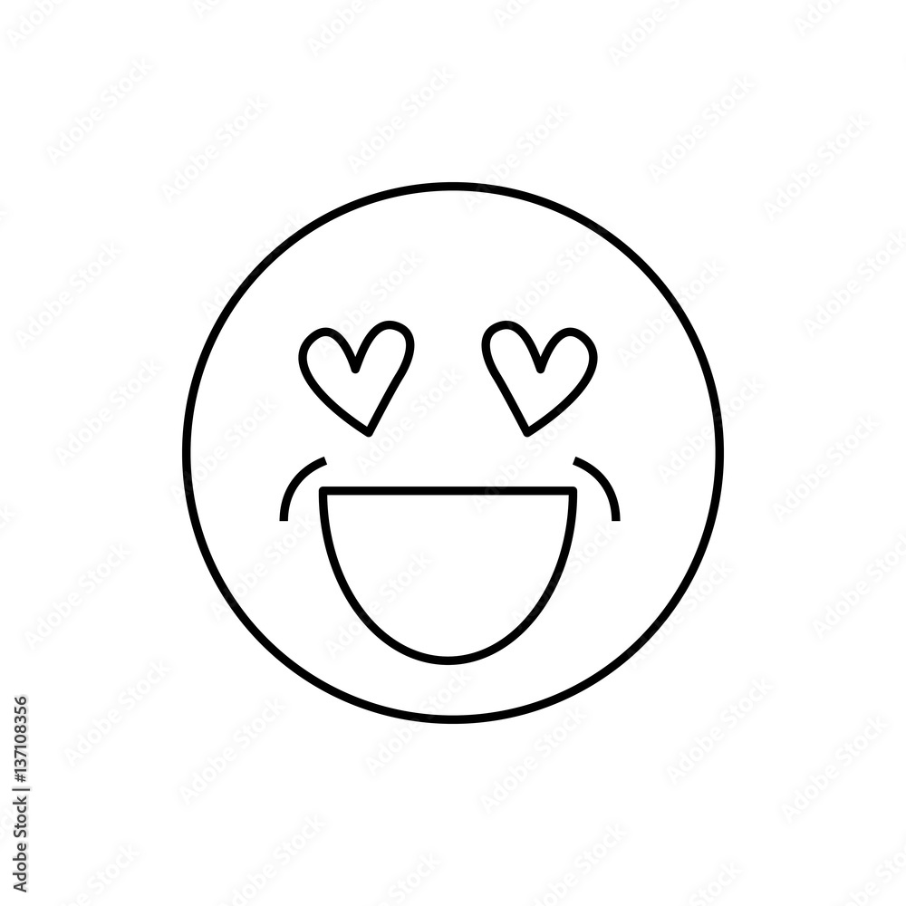 Fototapeta premium Funny emoticon cartoon icon vector illustration graphic design