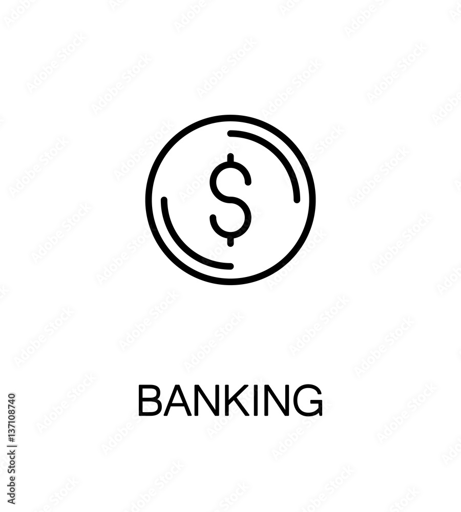 Banking flat icon. Banking flat icon.