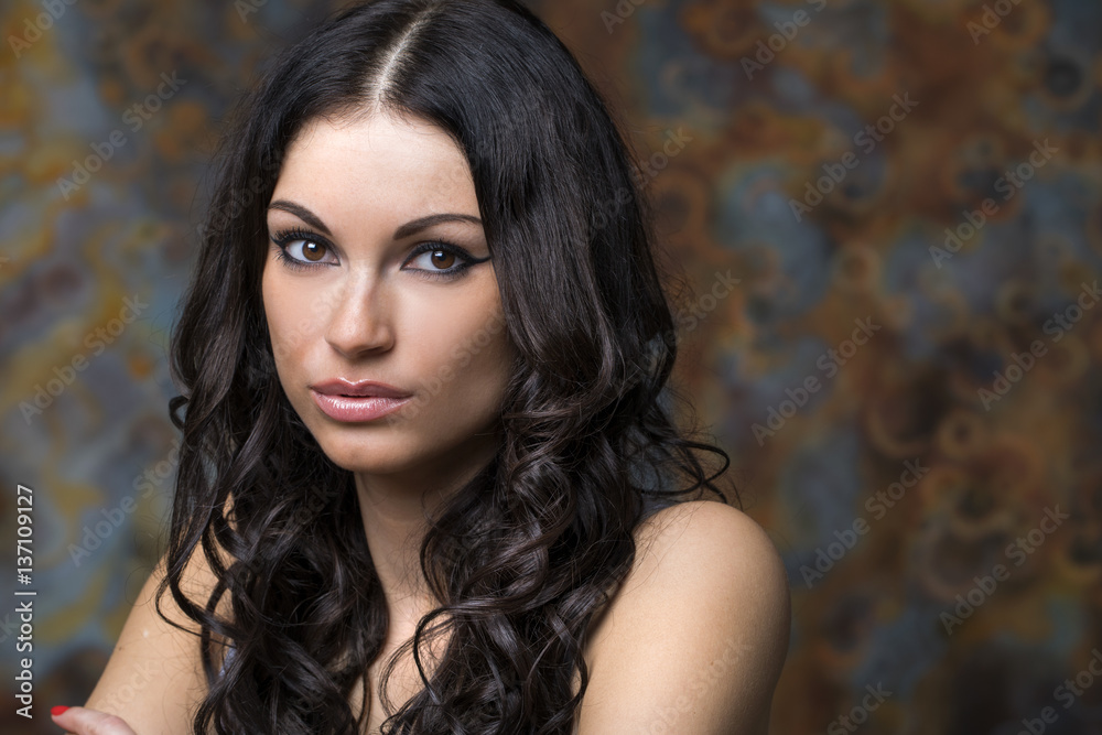 Close up portrait of a young woman Close up portrait of a young woman