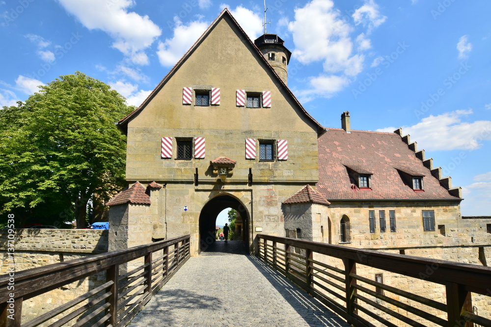 View of the ALTENBURG castle near the historical town of Bamberg, Bavaria, region Upper Franconia, Germany