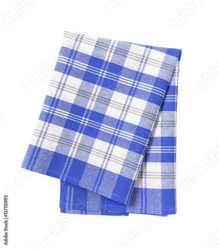 blue and white dish towel