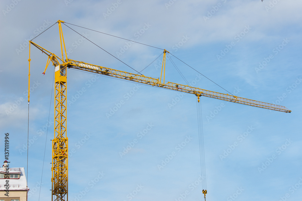 Construction cranes used in the construction of multi-storey buildings Construction cranes used in the construction of multi-storey buildings