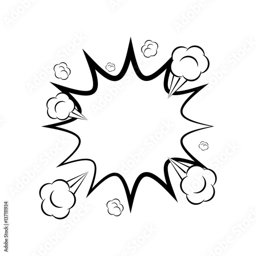Comic explosion cartoon icon vector illustration graphic design