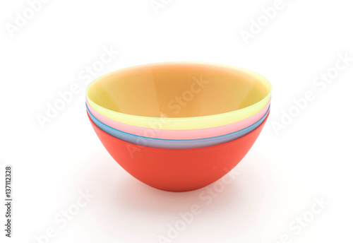 colorful plastic bowl