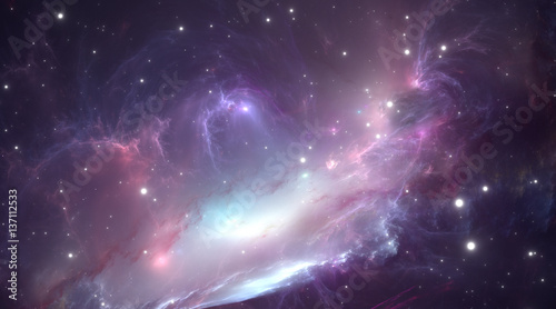 Fototapeta Naklejka Na Ścianę i Meble -  Space nebula. Illustration