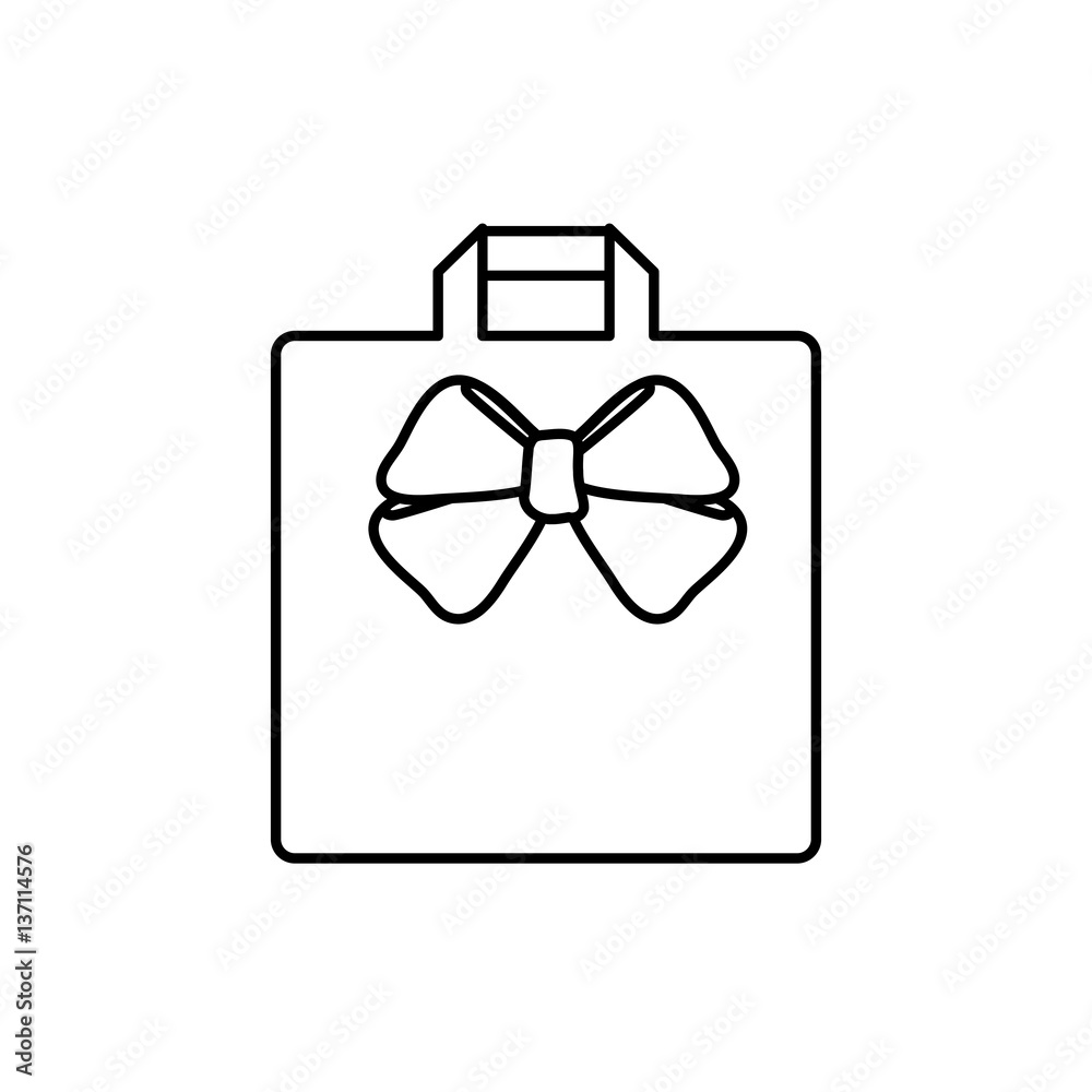 Shopping bag present icon vector illustration graphic design Shopping bag present icon vector illustration graphic design